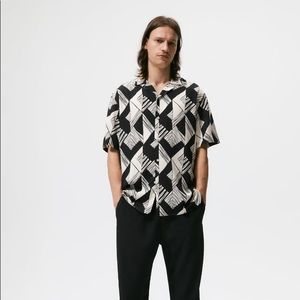 Zara Men’s Geometric Print Shirt NWT